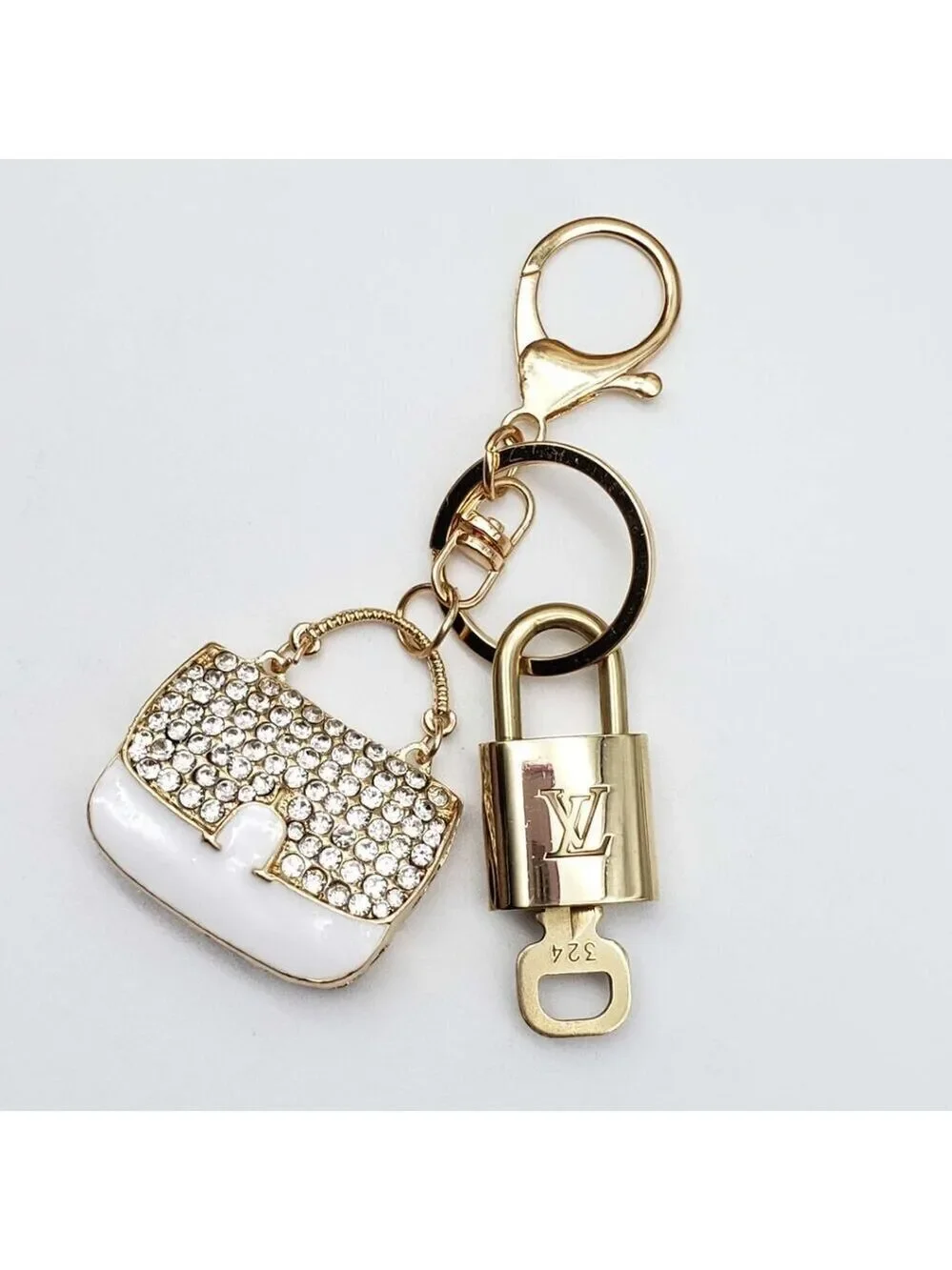 Louis Vuitton Gold Lock & Key 🔑 Authentic LV Unbranded Bag Keychain Charm